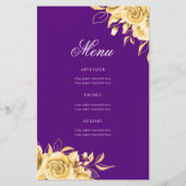 Floral 80e Anniversaire Programme Gold & Purple av (Dos)