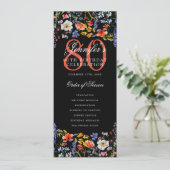 Floral 80e Anniversaire Programme Merci noir (Debout devant)