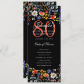 Floral 80e Anniversaire Programme Merci noir (Devant / Derrière)