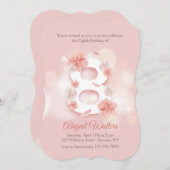 Floral 8 Invitation d'anniversaire (Devant / Derrière)