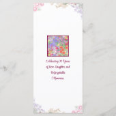 Floral 90ste verjaardagsfeestje - Elegant 90 jaar Menu (Achterkant)