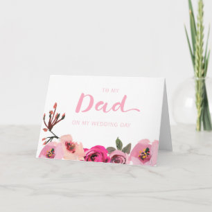 Floral à mon père sur ma carte de jour de mariage