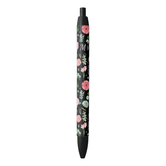 Floral | Aangepast monogram | Pen (Voorkant Verticaal)