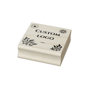 Floral Aangepaste logo rubberstempel, vervangende Rubberstempel