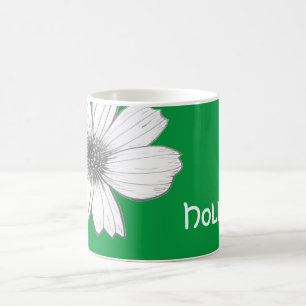 Floral aangepaste naam Ierse groen Koffiemok