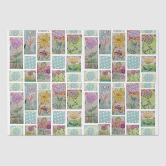 Floral Abstract-9Tissue Paper Tissuepapier (Voorkant)