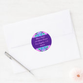 Floral Abstract adreslabel Ronde Sticker (Envelop)