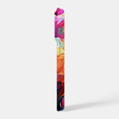 Floral Abstract Art Orange Red Blue Flowers (Côté gauche)