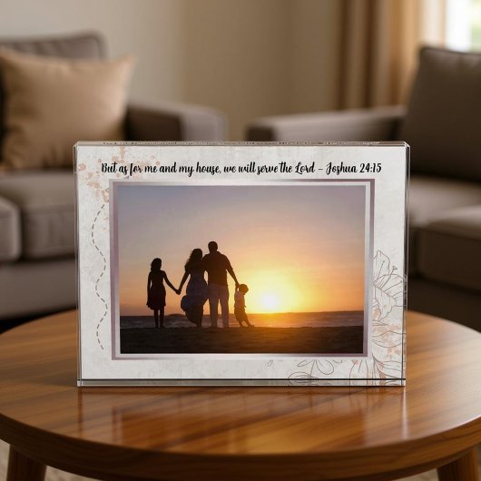 Floral Abstract Bible Verse Custom Photo Block Fotoblokken