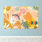 Floral Abstract Canvas afdrukken (Insitu (Houten vloer))