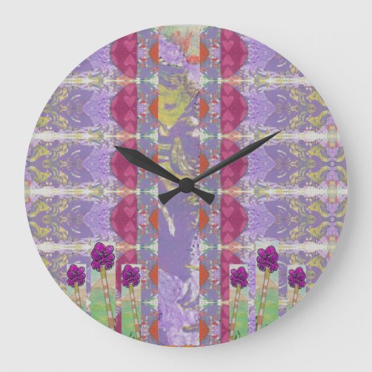 Floral Abstract Grote Klok (Voorkant)