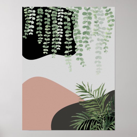 Floral Abstract Kunstminimalistisch modern uit het Poster (Voorkant)