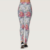 Floral Abstract Paint Pattern – Artistic Modern  Leggings (Achterkant)