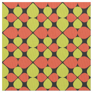 Floral Abstract Retro Patroon Stof