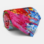 Floral Abstract Stropdas (Opgerold)
