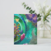 Floral Abstracte tuin Briefkaart (Staand voorkant)