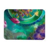 Floral Abstracte tuin Magneet (Horizontaal)