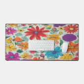 Floral Abstrait classique - Mat de bureau (Clavier et souris)