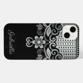 Floral Abstrait métallique (Verso Horizontal)