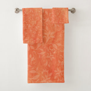 Floral Abstrait sur Orange Stains Arrière - plan