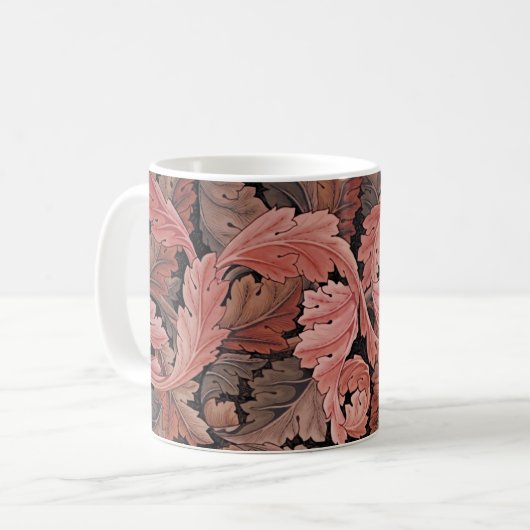  Floral Acanthus Pattern met monogram Koffiemok (Voorkant links)