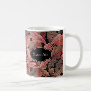  Floral Acanthus Pattern met monogram Koffiemok