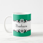Floral Acccent Personalized Mugs (Gauche)