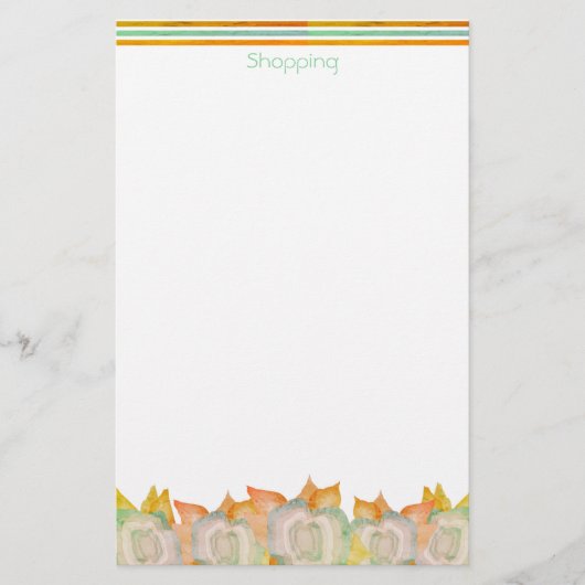Floral Accented Design Briefpapier (Voorkant)