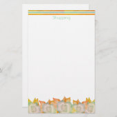 Floral Accented Design Briefpapier (Voorkant / Achterkant)