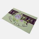 Floral Accented Elegant Deurmat (Schuin)