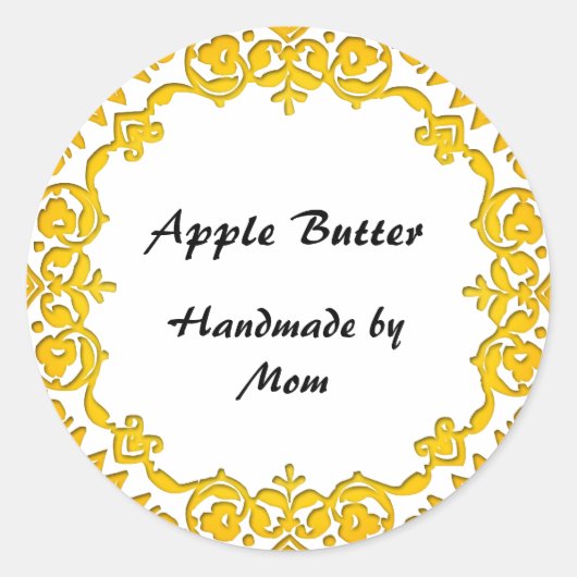 Floral Accueil Affaires Canne savon Étiquette Jaun (Devant)