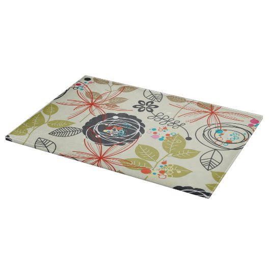 Floral achtergrond 2 snijplank (Hoek)