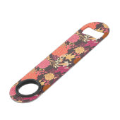 Floral achtergrond 2 speed flessenopener (Voorkant Gekanteld)