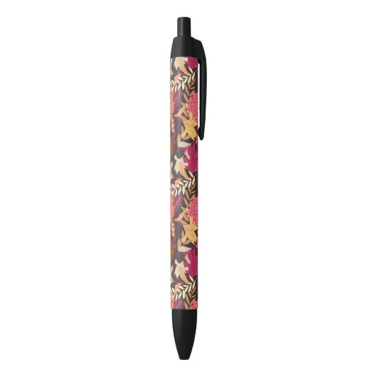 Floral achtergrond 2 zwarte inkt pen (Achterkant (Verticaal))