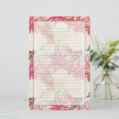 Floral achtergrond 3 briefpapier (Staand voorkant)