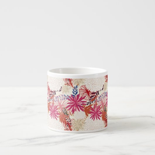 Floral achtergrond 3 espresso kop (Voorkant)