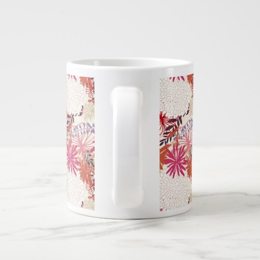 Floral achtergrond 3 jumbo mok (Achterkant)