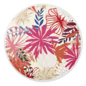 Floral achtergrond 3 keramische knop (Voorkant)