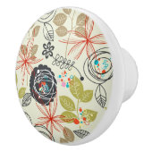 Floral achtergrond 3 keramische knop (Rechts)