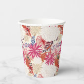 Floral achtergrond 3 papieren bekers (Voorkant)