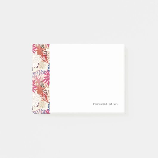 Floral achtergrond 3 post-it® notes (Voorkant)