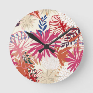 Floral achtergrond 3 ronde klok