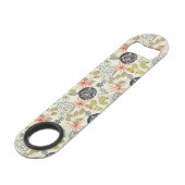 Floral achtergrond 3 speed flessenopener (Achterkant Gekanteld)
