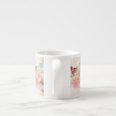 Floral achtergrond 4 espresso kop (Achterkant)