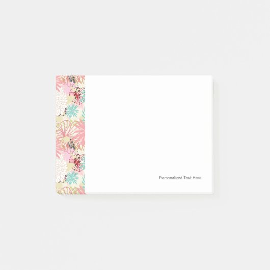 Floral achtergrond 4 post-it® notes (Voorkant)