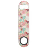 Floral achtergrond 4 speed flessenopener (Achterkant)