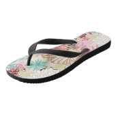 Floral achtergrond 4 teenslippers (Schuin)