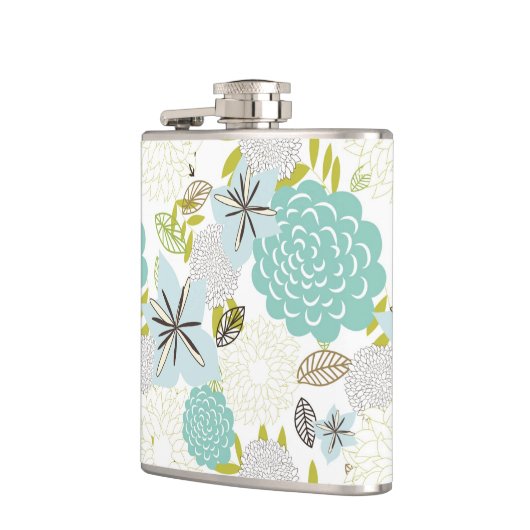 Floral achtergrond 5 heupfles (Links)