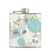 Floral achtergrond 5 heupfles (Voorkant)