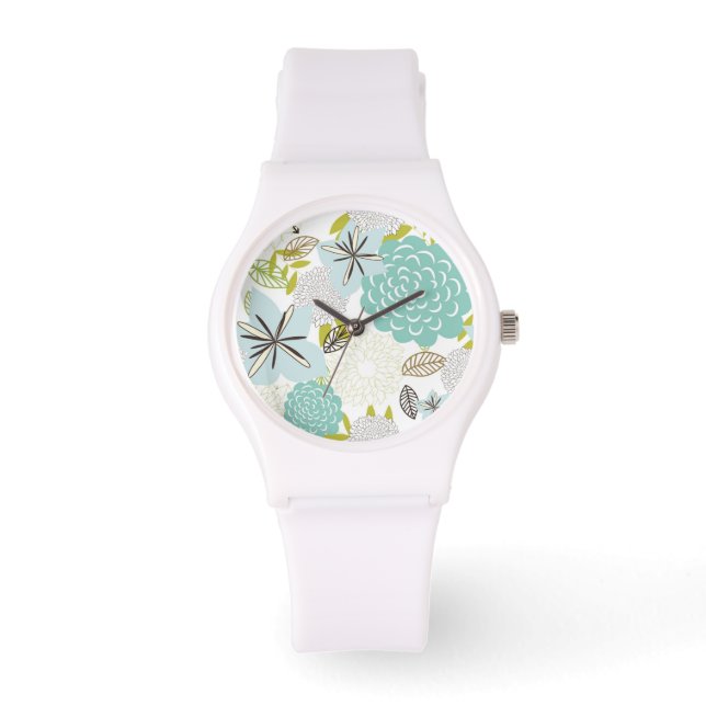 Floral achtergrond 5 horloge (Voorkant)